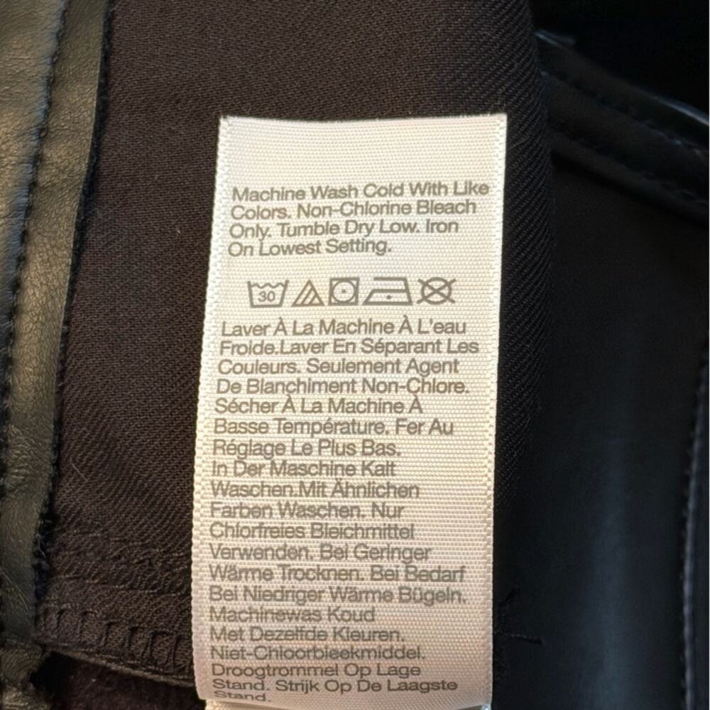 nwt Madewell The Perfect Vintage Straight leg Faux Leather Pants size 28 Black - Picture 11 of 12